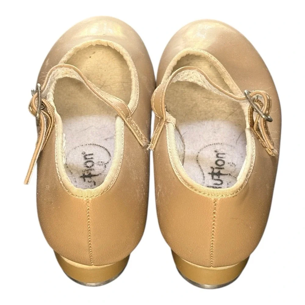 Revolution Dancewear U-Shell Tan Tap Shoes (826) Sz‎ 12 Children's